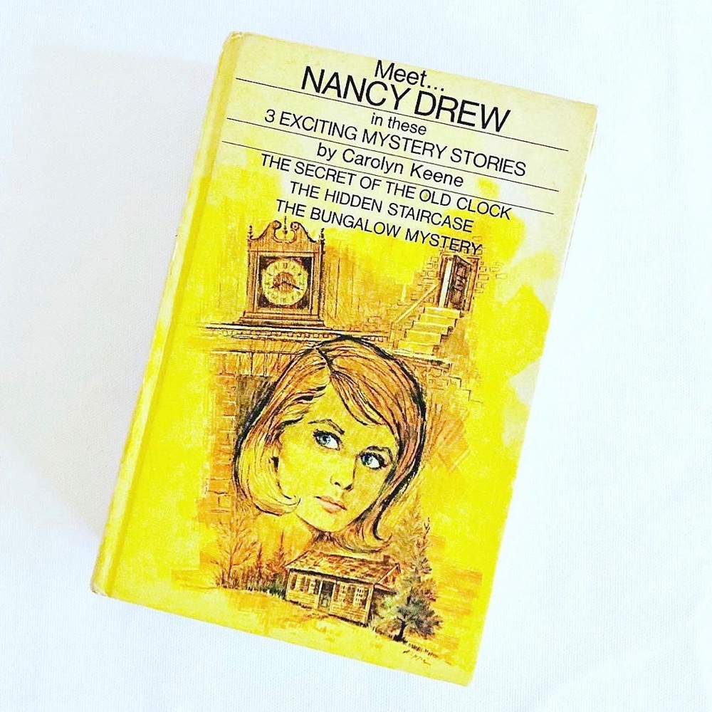 SOLD Vtg Nancy Drew Book Hidden Staircase Bungalow Mystery Secret Of Old Clock